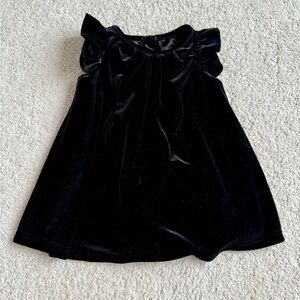 Black Velvet Girls' Dress - 6-12 months